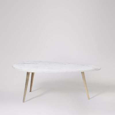 Kitson White Marble Coffee Table SWOON