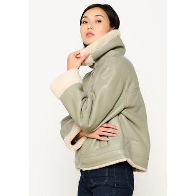 Veste avec détails en sherpa LOLALIZA