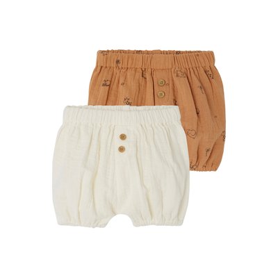 Lot de 2 bloomers naissance en gaze de coton VERTBAUDET
