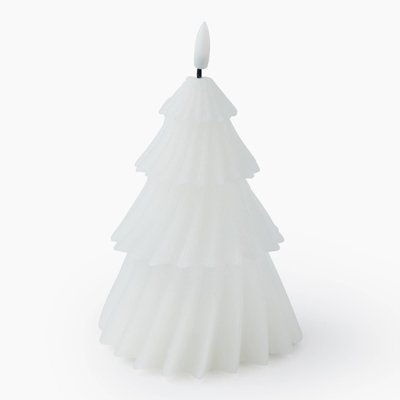 Bougie sapin LED, 11.5X11.5X16cm, en plastique et cire MONOPRIX MAISON