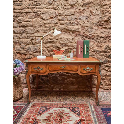 Grand bureau style Louis XV en bois Edouard N°1009 - Bon état DEBONGOUT