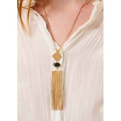 Collier sautoir doré ajustable LA FEE MARABOUTEE