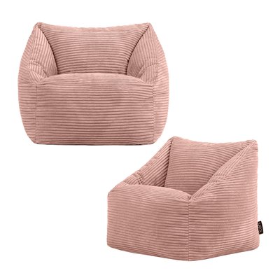 Lot de poufs fauteuil enfant velours côtelé Oeko-Tex® - MORGAN ICON