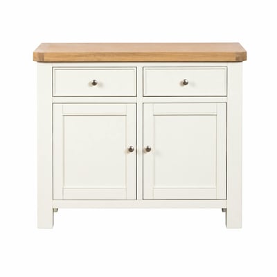 Petit buffet blanc 2 portes style bord de mer VELIA PIER IMPORT