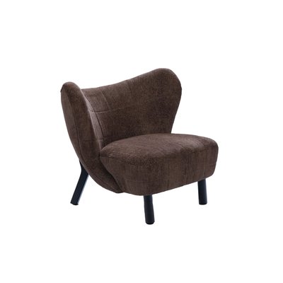 Fauteuil crapaud pieds métal et velours - GASPARD AMADEUS