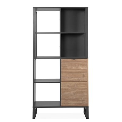 Etagères 2 portes, 4 niches - L83,5 cm CALICOSY