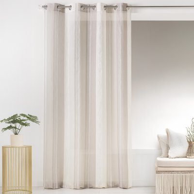 Voilage en étamine fantaisie avec rayures verticales HOME MAISON