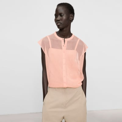 Gilet en maille double couche à encolure carrée ADOLFO DOMINGUEZ