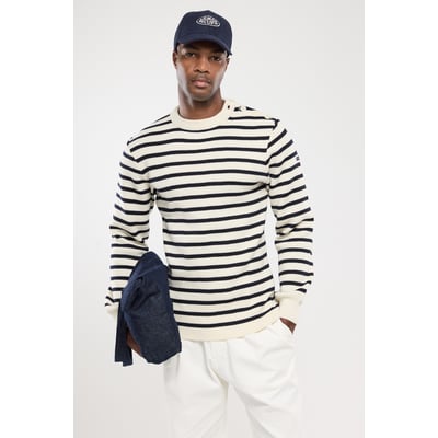 Pull marin rayé en laine FOUESNANT ARMOR-LUX