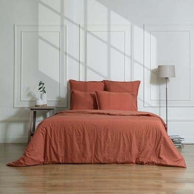 Parure + taies 65x65 percale de coton NINA FEBRONIE