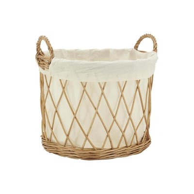 Corbeille à linge en osier buff et coton AUBRY GASPARD