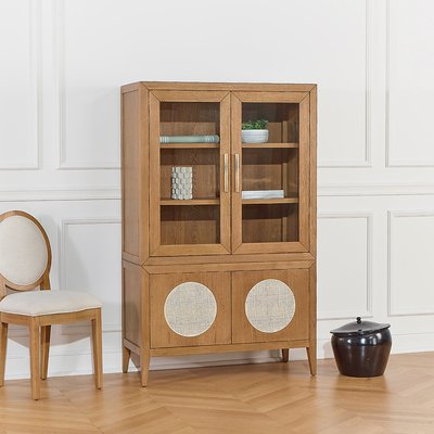 Vaisselier en chêne style contemporain, 4 portes, 3 étagères MONTANA ROBIN DES BOIS