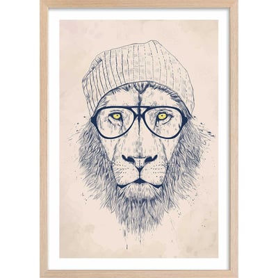 Affiche enfant lion HEXOA
