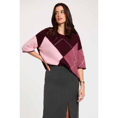Pull jacquard col rond MORGAN