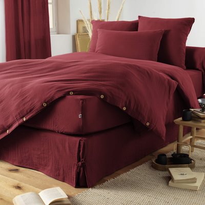 Housse de couette double gaze de coton TERRE DE NUIT