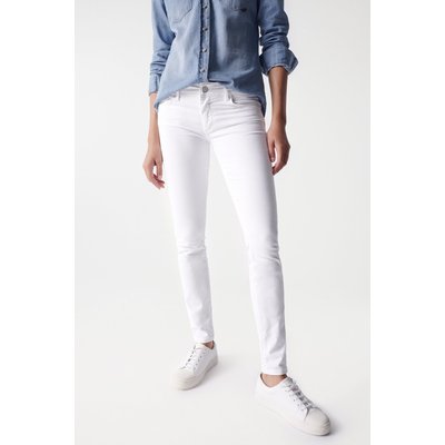 Jean blanc femme taille basse discount