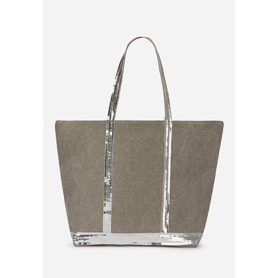 Linen Large Tote Bag with Sequin Trim VANESSA BRUNO