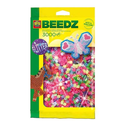 Missangas Glitter - Caixa Beedz (3000 Un), SES SES