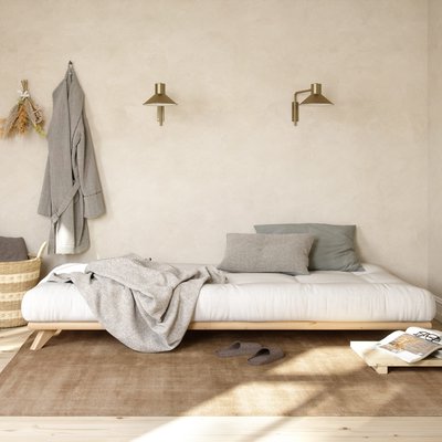 Lit futon en pin massif, avec matelas KARUP DESIGN