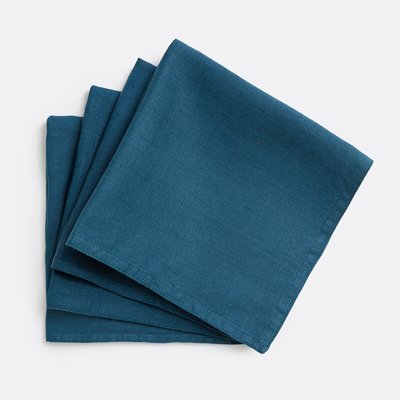 Set van 4 servetten van gewassen linnen Victorine LA REDOUTE INTERIEURS