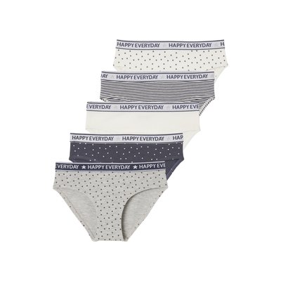 Lot de 5 culottes Happy everyday VERTBAUDET