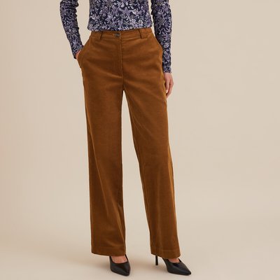 Pantalon large, velours ANNE WEYBURN