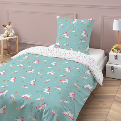 Parure de lit enfant réversible imprimé Licorne LICORNE FUTURE HOME