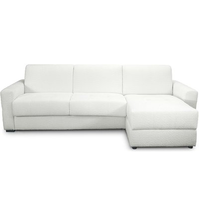 Canapé d'angle convertible express 5 places en tissu bouclette - ANDREA HOMIFAB