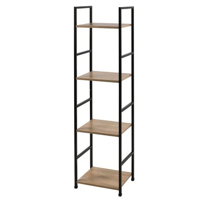Etagère droite échelle 4 niveaux en Métal et MDF TOILINUX