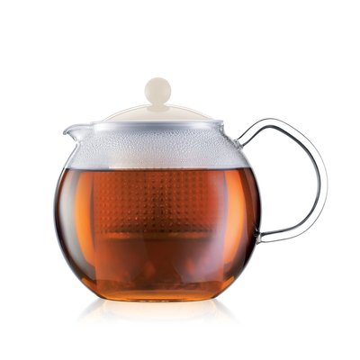 Bodum 1.0 L Blanc ASSAM Théière à piston BODUM