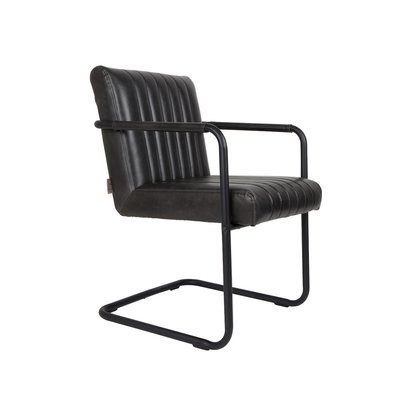 Fauteuil vintage en simili cuir - STITCHED DUTCHBONE
