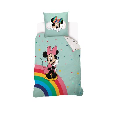 Parure de lit coton, arc-en-ciel Minnie Disney DISNEY