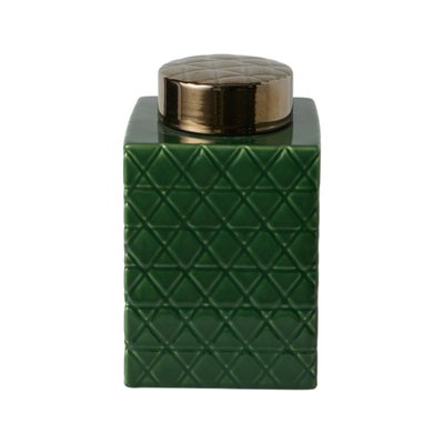 Boîte céramique déco vert 25 cm - SOAN CAMIF