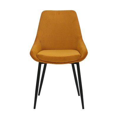 Chaise en velours noir pieds métal BARI ZAGO
