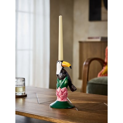Bougeoir fuselé en céramique toucan NEXT