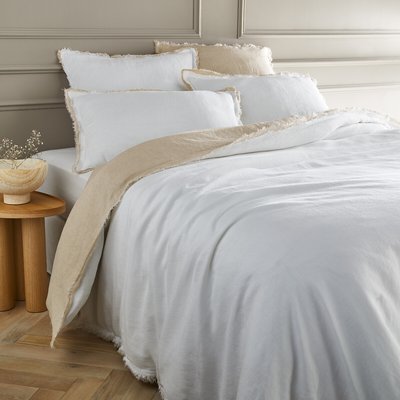 Housse de couette lin lavé double frange Alhanasia AM.PM