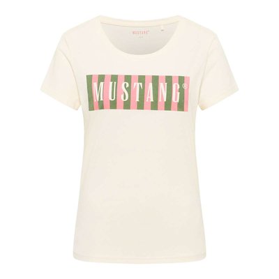 T-shirt coton col rond manches courtes droit ALMA MUSTANG
