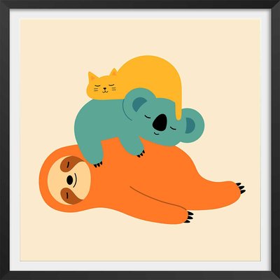 Affiche enfant being lazy HEXOA
