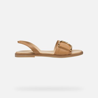 Sandales plates respirantes cuir Naileen GEOX