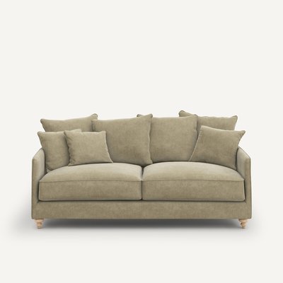 Canapé conv. velours stonewashed, Lazare AM.PM