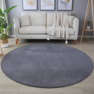 Tapis de salon rond uni MOSCOU NAZAR RUGS