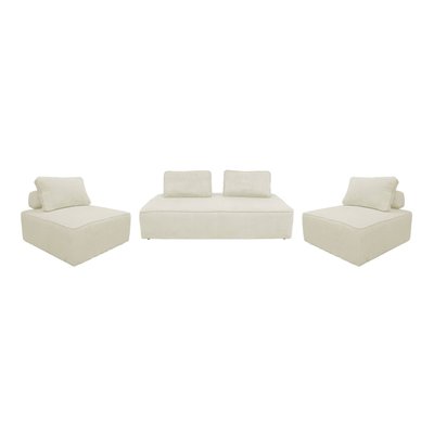 Ensemble chauffeuses pour canapé modulable 4 places velours côtelé LAO SWEEEK