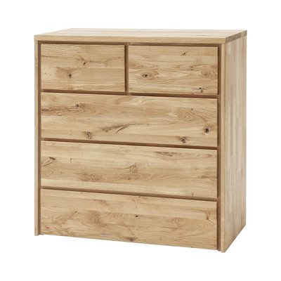 Commode chêne massif 5 tiroirs - CALIE CAMIF