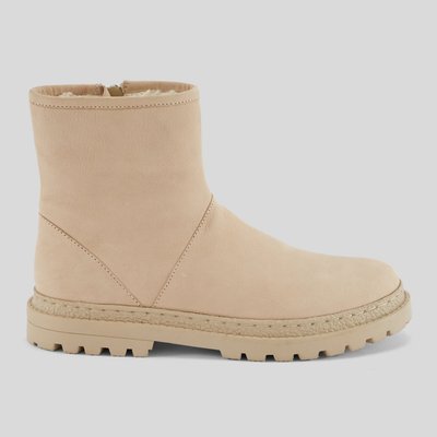 Bottines fourrées en cuir responsable MONOPRIX