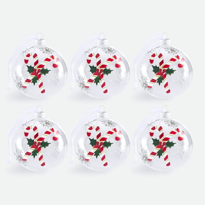 Lot de 6 boules de Noël en verre, CASPAR LA REDOUTE INTERIEURS