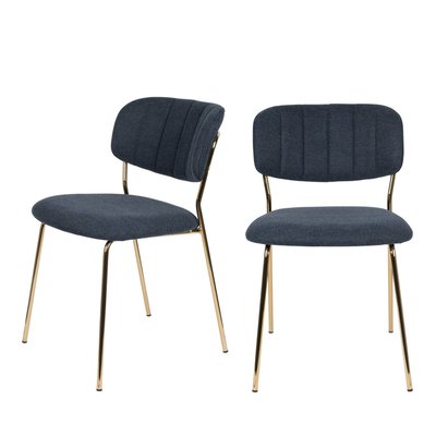 Lot de 2 chaises pieds dorés- JOLIEN DRAWER