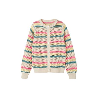 Gilet rayé en maille fantaisie VERTBAUDET