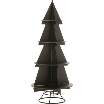 Table d'appoint design aluminium et pierre noire et blanche élégante RECOLLECTION