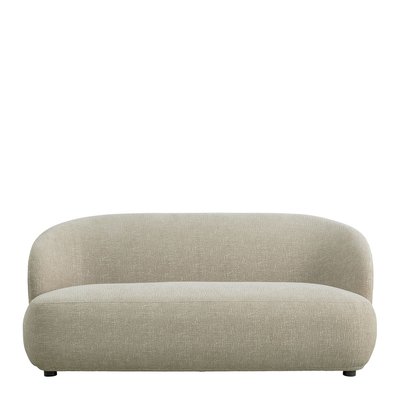 Canapé LISETTE en tissu jacquard de velours - Sable BLANC D’IVOIRE