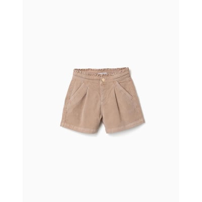 Short en velours côtelé avec taille paperbag à volants ZIPPY